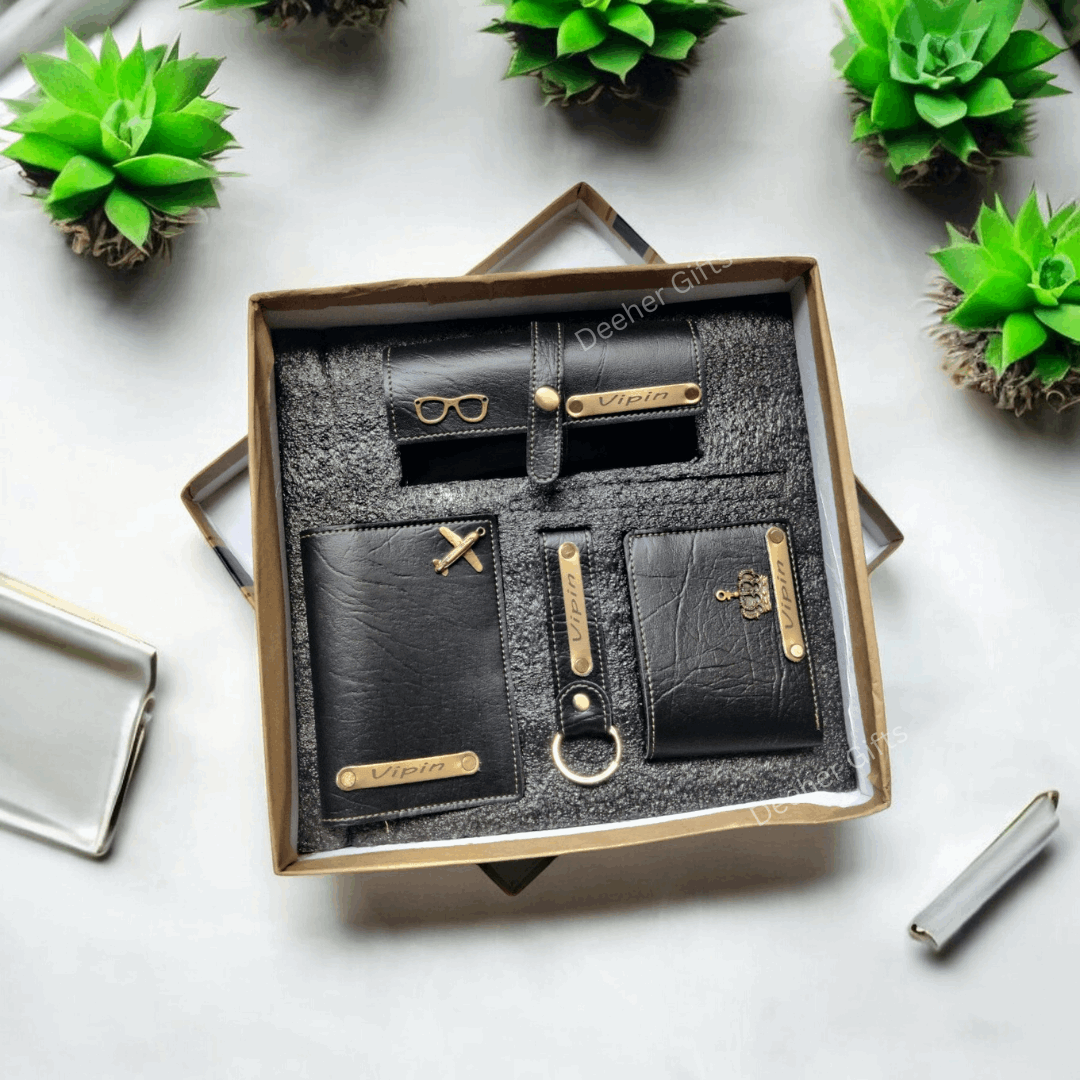 Personalized Men's Premium Combo Set of 4 - Black