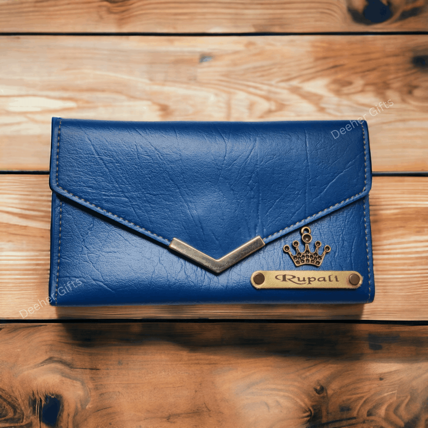 Personalized Ladies Premium Purse Blue