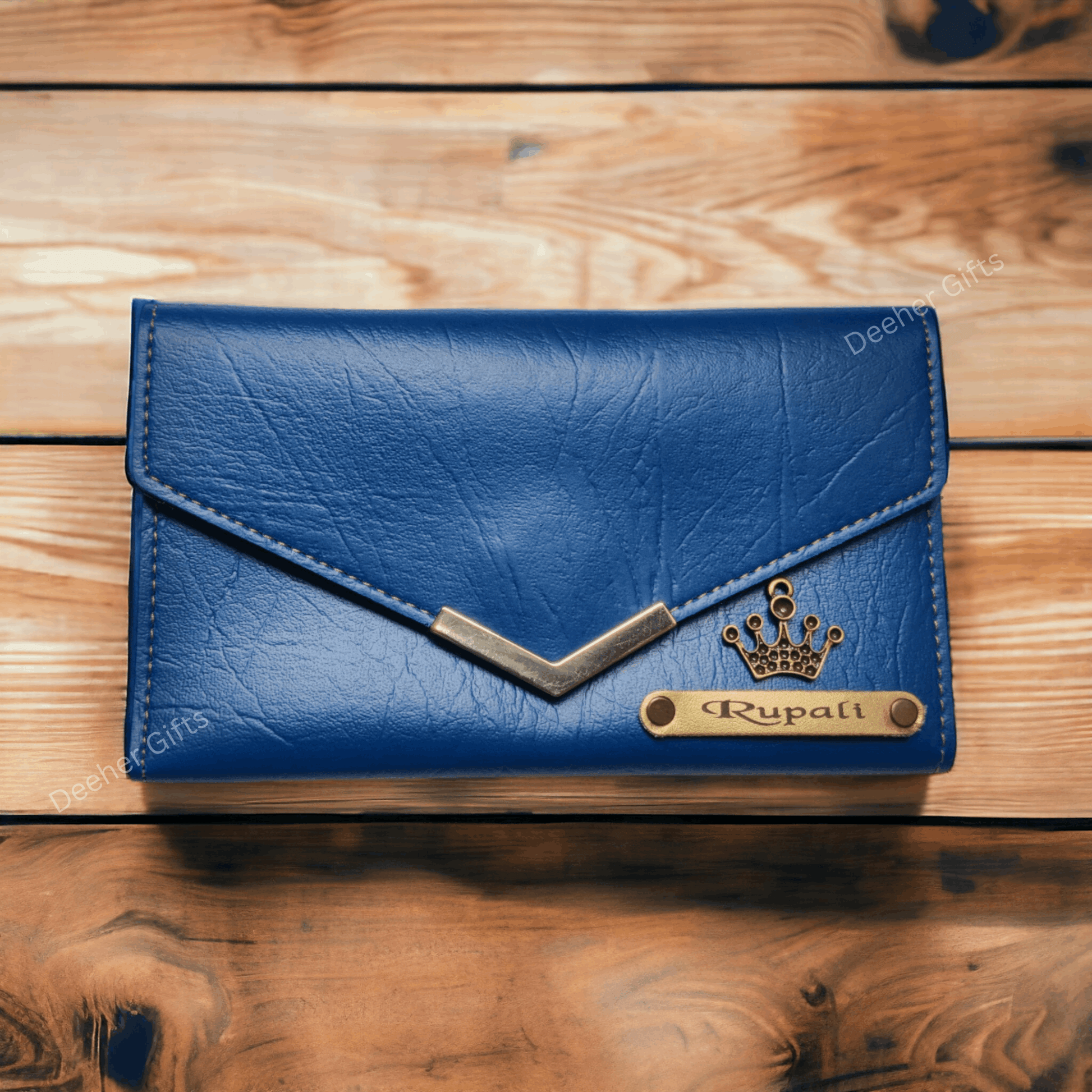Personalized Ladies Premium Purse Blue