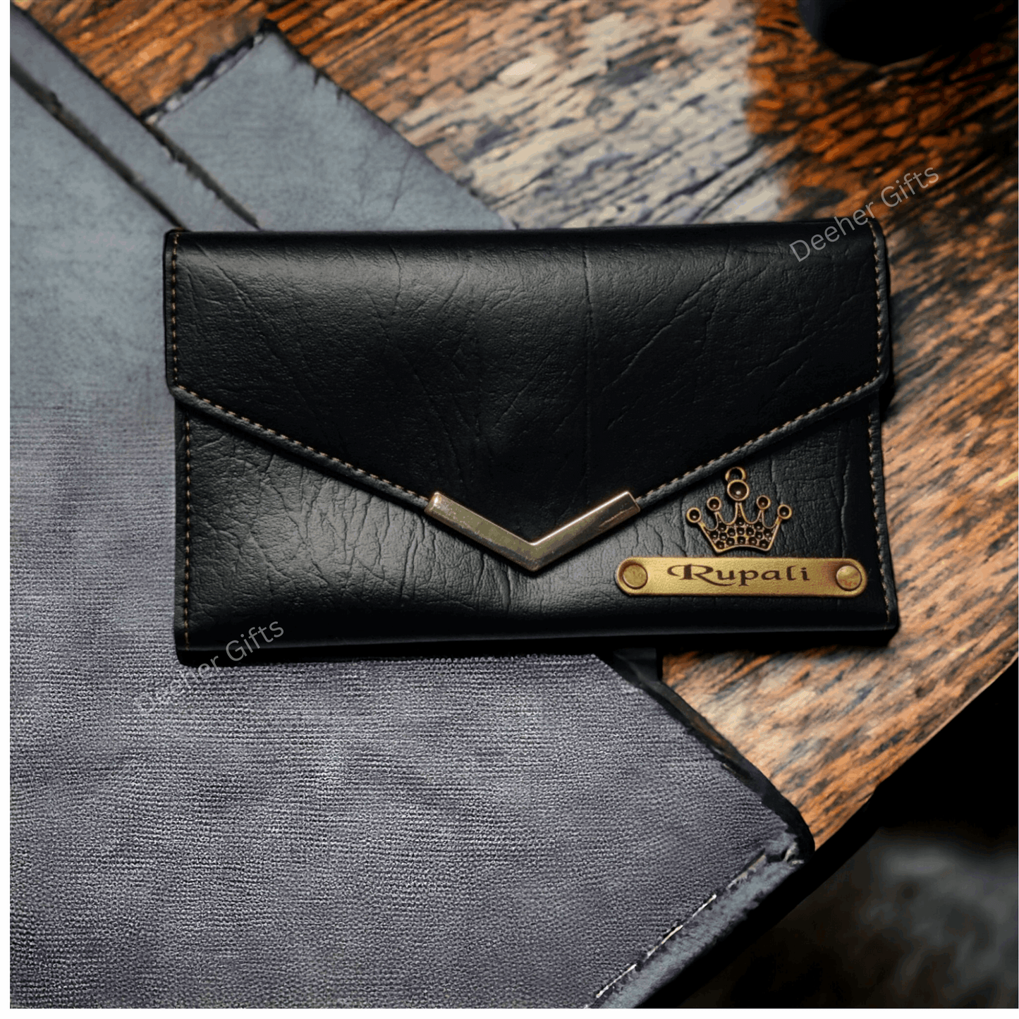 Personalized Ladies Premium Purse Black